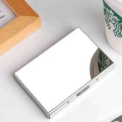 Naujos metalinės piniginės aliuminio lydinio RFID blokavimo kortelių laikiklis Antimagnetinis verslo kreditinių kortelių apsauginis kietas dėklas vyrams, moterims