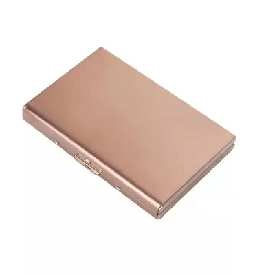 Naujos metalinės piniginės aliuminio lydinio RFID blokavimo kortelių laikiklis Antimagnetinis verslo kreditinių kortelių apsauginis kietas dėklas vyrams, moterims