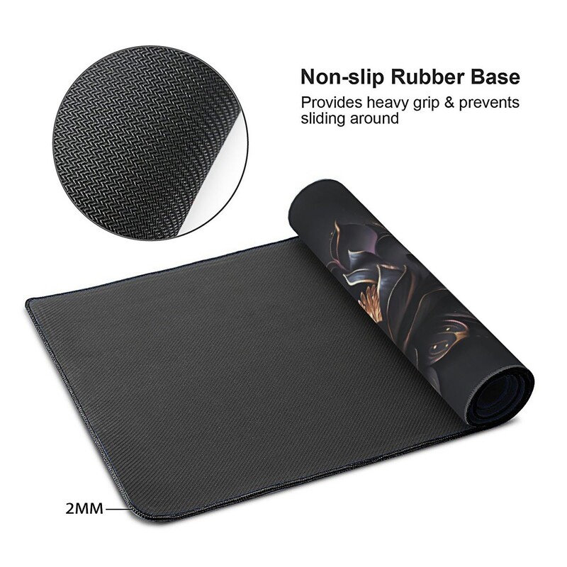 1 PC Tampoane de mouse mari pentru birou, mouse pad pentru jocuri, mouse pad cu margini cusute și bază din cauciuc anti-alunecare, extinsă și îngroșată