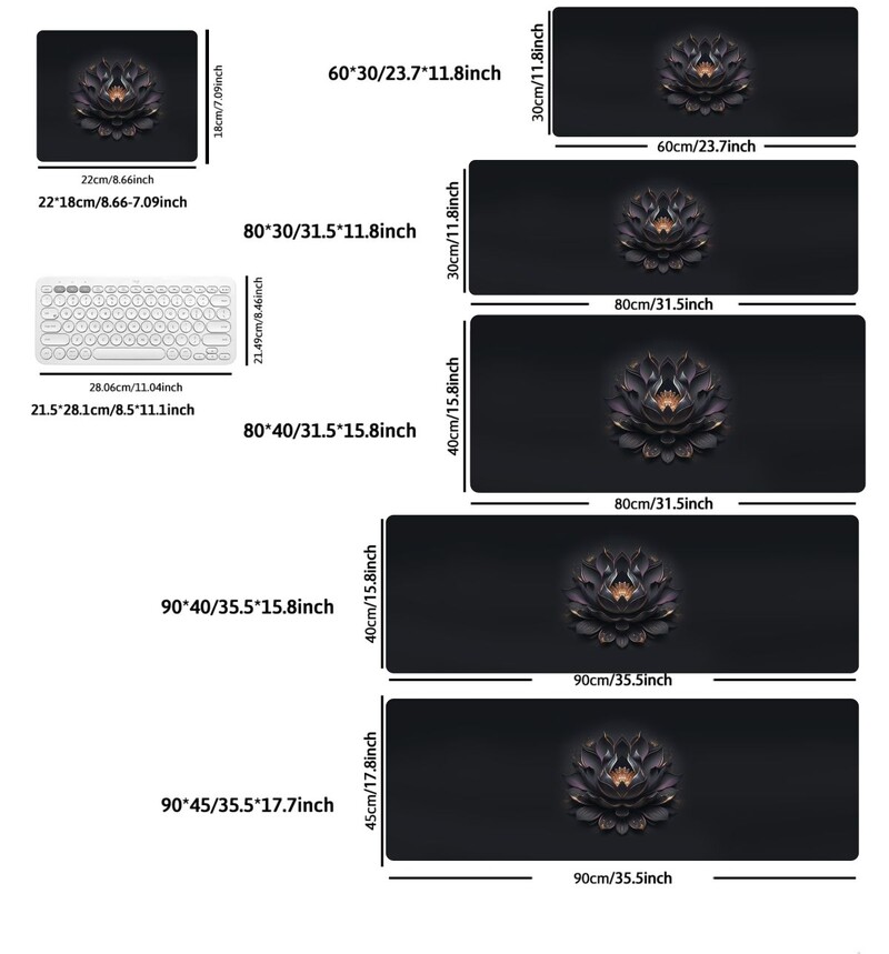 1 PC Tampoane de mouse mari pentru birou, mouse pad pentru jocuri, mouse pad cu margini cusute și bază din cauciuc anti-alunecare, extinsă și îngroșată