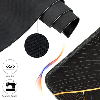 1 PC Μεγάλα Mouse Pads για γραφείο, Gaming Mouse Pad, Mouse Pad με ραμμένες άκρες και αντιολισθητική λαστιχένια βάση, Extended Mouse Pad