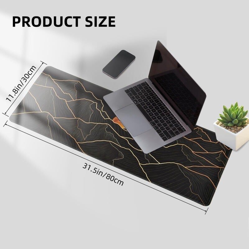 1 PC Tampoane de mouse mari pentru birou, mouse pad pentru jocuri, mouse pad cu margini cusute și bază din cauciuc anti-alunecare, mouse pad extins