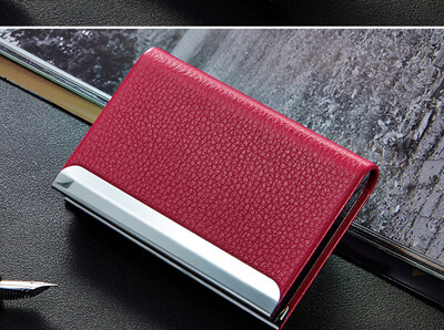 Napredna prijenosna kutija za poslovne kartice, muška metalna kutija od nehrđajućeg čelika, držač poslovne bankovne kartice