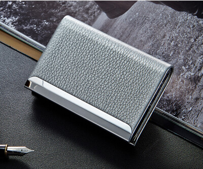 Napredna prijenosna kutija za poslovne kartice, muška metalna kutija od nehrđajućeg čelika, držač poslovne bankovne kartice