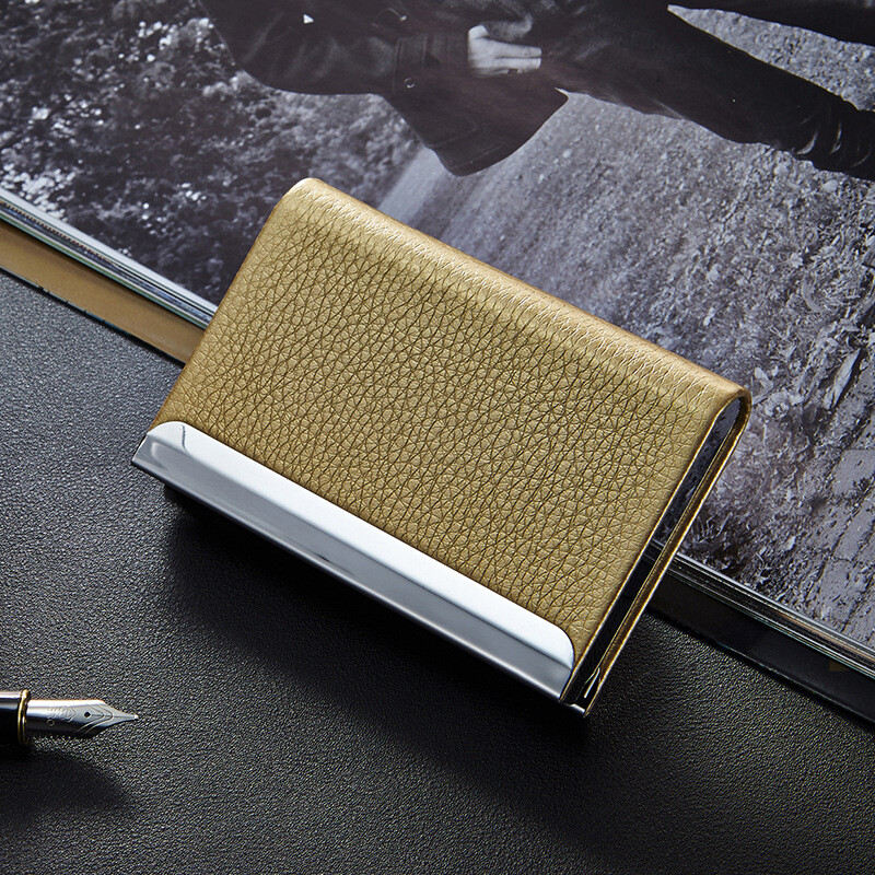 Napredna prijenosna kutija za poslovne kartice, muška metalna kutija od nehrđajućeg čelika, držač poslovne bankovne kartice