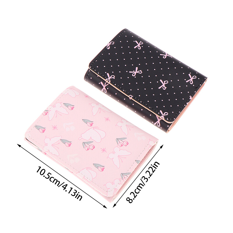 Armas vibu, magusa roosa värvi lillelised kokkupandavad rahakotid naiste rahakoti kaardihoidja tüdrukule kaasaskantav reisiraha müntide fotokaardikott