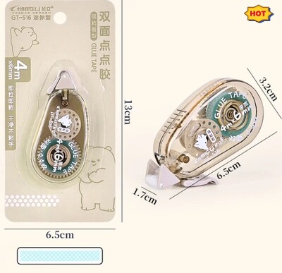 4m*6mm täppidega liimteip DIY scrapbooking kollaaž fotoalbum Kahepoolne rullteip Kontoritarbed