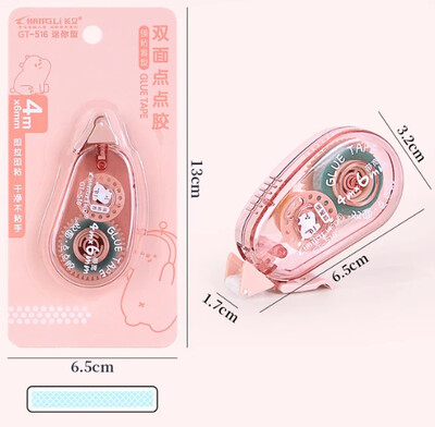 4m*6mm täppidega liimteip DIY scrapbooking kollaaž fotoalbum Kahepoolne rullteip Kontoritarbed