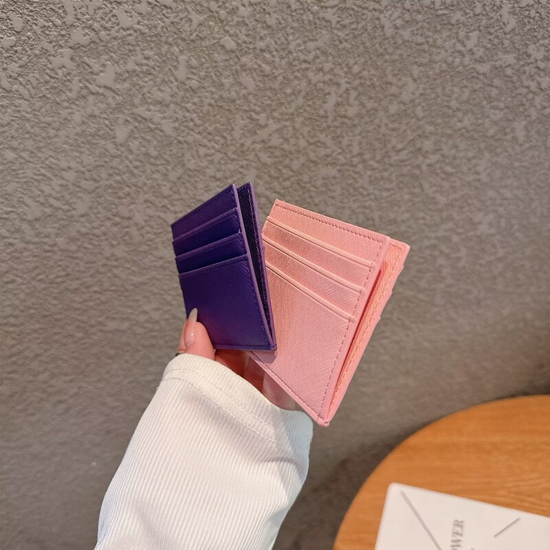Luksuslik Pu-nahast meeste mündirahakaardid rahakott Meestele õhuke mini-ID ärikrediitkaardihoidja väike kaardihoidja rahakott naistele