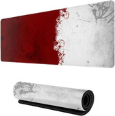 Apstraktna crvena bijela XL velika podloga za miša za stol Neklizajuća duga produžena podloga za tipkovnicu Podloga za miš Gumena stolna podloga 31,5X11,8 inča