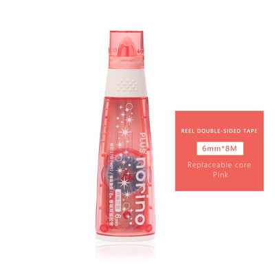 JIANWU 1buc PLUS Norino Scroll Bandă cu două fețe Instrument pentru jurnal Tip de punct Adeziv Modificare și corectare Rechizite de birou școlare