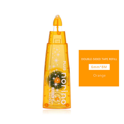 JIANWU 1buc PLUS Norino Scroll Bandă cu două fețe Instrument pentru jurnal Tip de punct Adeziv Modificare și corectare Rechizite de birou școlare