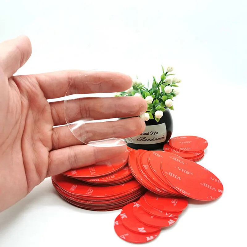 10 бр./компл. Прозрачна акрилна двустранна самозалепваща лента Силна залепваща лепенка Водоустойчива без следи Устойчивост на висока температура