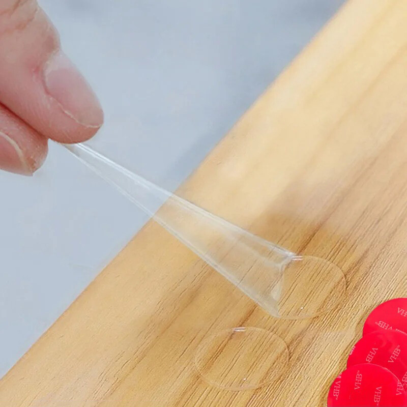 10 бр./компл. Прозрачна акрилна двустранна самозалепваща лента Силна залепваща лепенка Водоустойчива без следи Устойчивост на висока температура
