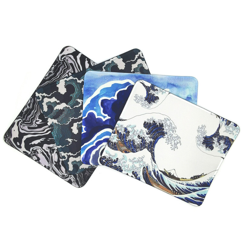 Pictură în ulei Hokusai Waves Creativ Office Keyboard Pad Kawaii Laptop Mouse Mat Covorașe de birou anti-alunecare Decoratiuni personalizate
