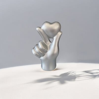 Statui cu gesturi ale mâinii inimii Sculpturi Ornament de birou din rășină de lux Iubire Deget Sculptură modernă cu gesturi ale mâinii Raft de acasă pentru birou