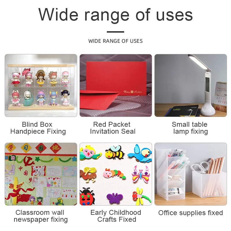 Αυτοκόλλητα με κουκκίδες διπλής όψης Αφαιρούμενο στρογγυλό στόκο καθαρό κολλώδες χωρίς ίχνος κολλώδες στόκο Μικρά αυτοκόλλητα για διακόσμηση φεστιβάλ