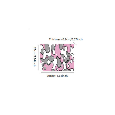 Ružičasta Bubble Sportska podloga za miša, 11,81 x 9,84 inča, produžena gaming podloga za miša s 2 mm protukliznom gumenom podlogom sa prošivenim rubovima, prikladna