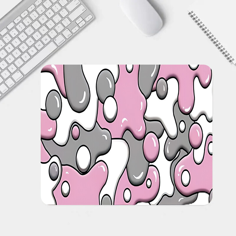 Ružičasta Bubble Sportska podloga za miša, 11,81 x 9,84 inča, produžena gaming podloga za miša s 2 mm protukliznom gumenom podlogom sa prošivenim rubovima, prikladna