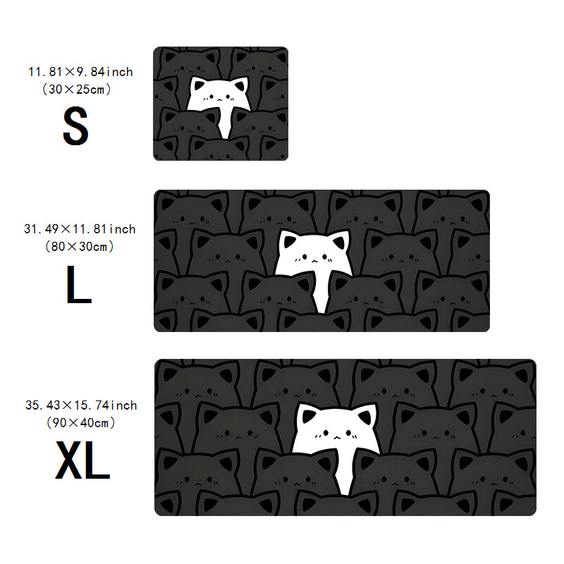 Armas kassi libisemisvastane hiirematt, ülisuur kummist klaviatuuripadi, 2 mm libisemiskindla kummist alusega õmmeldud servad, arvutikontori mänguhiir