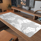 Сладка сива котешка подложка за маса Преносима неплъзгаща се подложка за мишка Абстрактни аксесоари за животни Настолна игра Офис аксесоари Подложка за мишка Подходяща