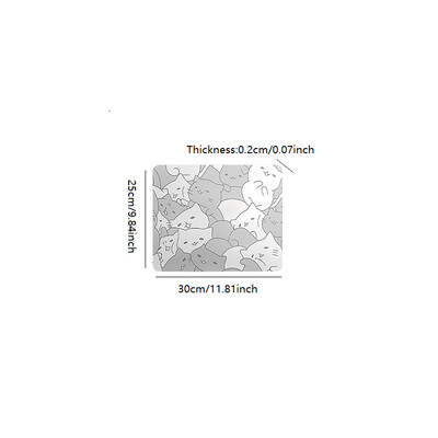Сладка сива котешка подложка за маса Преносима неплъзгаща се подложка за мишка Абстрактни аксесоари за животни Настолна игра Офис аксесоари Подложка за мишка Подходяща