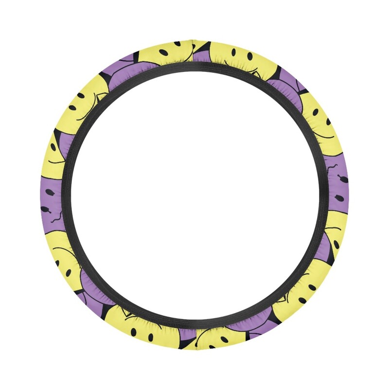 Poliesterio automobilio vairo apsauginis dangtelis, skirtas užsienio prekybai, šypsenos išraiška, spausdintas „Four Seasons“ universalus kryptinis dangtelis nuo dulkių