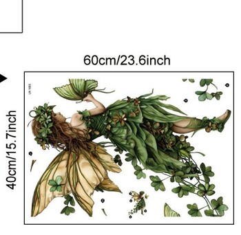 Διασυνοριακά κινούμενα σχέδια δάσος πεταλούδα νεράιδα αυτοκόλλητο τοίχου μελέτη σαλονιού υπνοδωμάτιο από PVC διακοσμητικό αυτοκόλλητο τοίχου αφαιρούμενο