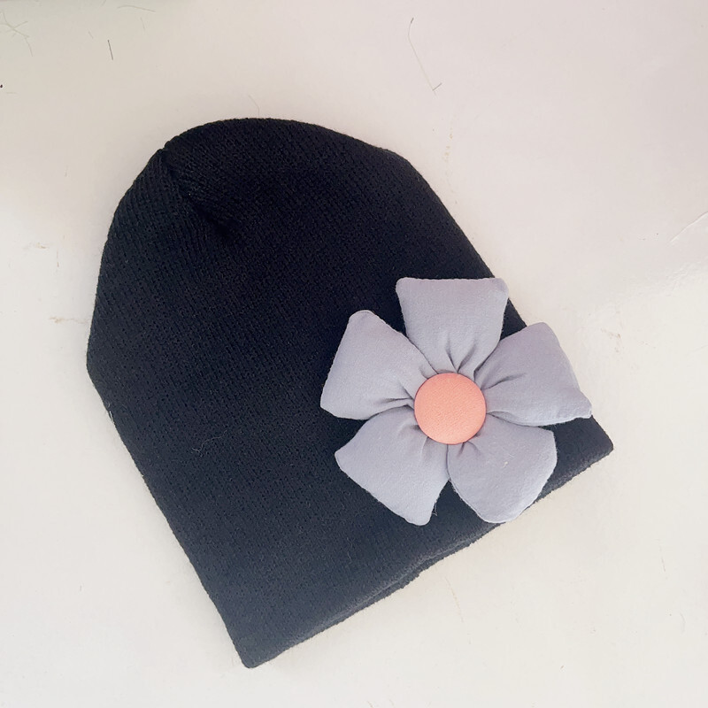 Beebi müts sügis- ja talvine beebi kootud kampsunimüts lill soe super armas beebimüts villane müts