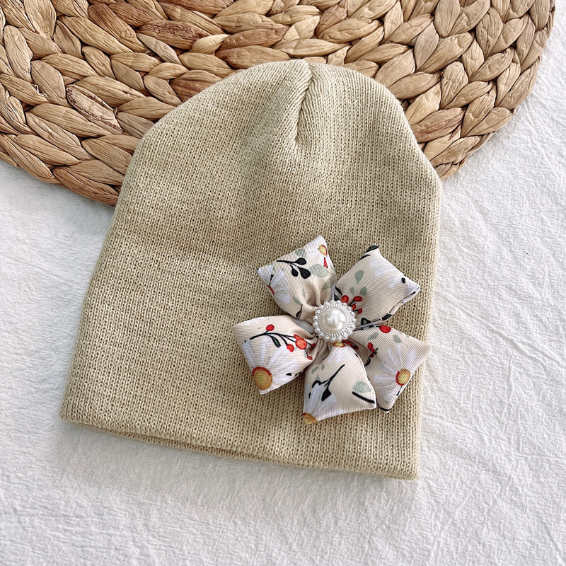 Beebi müts sügis- ja talvine beebi kootud kampsunimüts lill soe super armas beebimüts villane müts