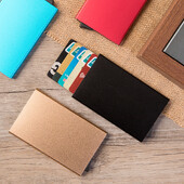 Portofel inteligent Rfid Suport card Metal Subțire Subțire Portofele bărbați Femei Portofel pop-up minimalist Poșetă mică neagră Portofele pentru bărbați