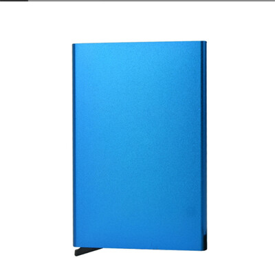 Portofel inteligent Rfid Suport card Metal Subțire Subțire Portofele bărbați Femei Portofel pop-up minimalist Poșetă mică neagră Portofele pentru bărbați