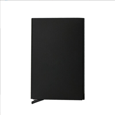 Portofel inteligent Rfid Suport card Metal Subțire Subțire Portofele bărbați Femei Portofel pop-up minimalist Poșetă mică neagră Portofele pentru bărbați