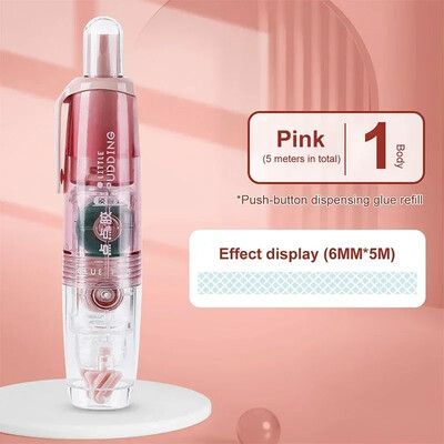 Mieli taškeliai klijų juosta, dvipusis lipnus volelis, stumiamas ir pakartotinai užpildomas, skirtas vaikams, mergaitėms, „pasidaryk pats“ nuotraukų albumas, mokyklos raštinės reikmenys