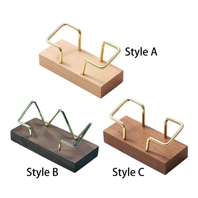 Дървен държач за визитни картички, деликатен, стабилен, прост за приемни гишета