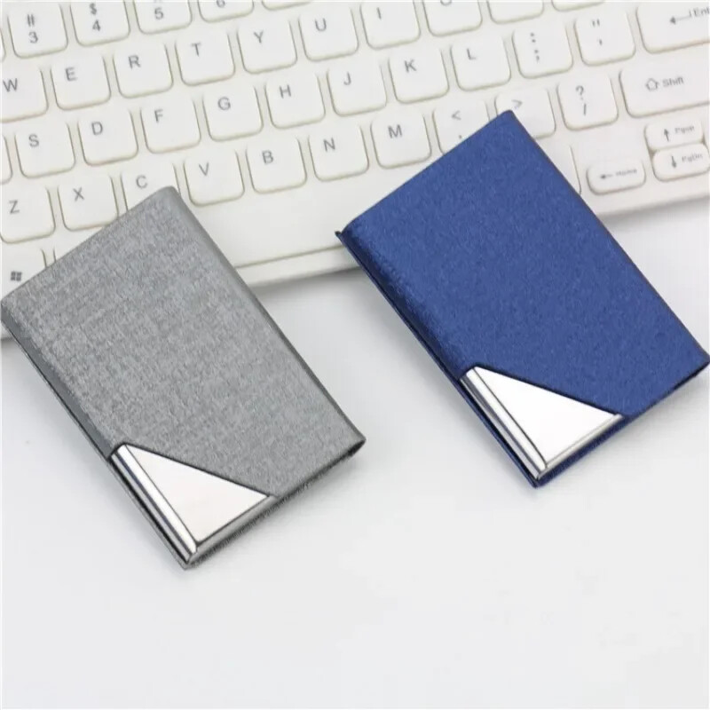 Greitas pristatymas PU odinė piniginė verslo ID Kredito kortelių laikiklis Metalinis nerūdijančio plieno kortelių laikiklis verslo laikymo dėklas