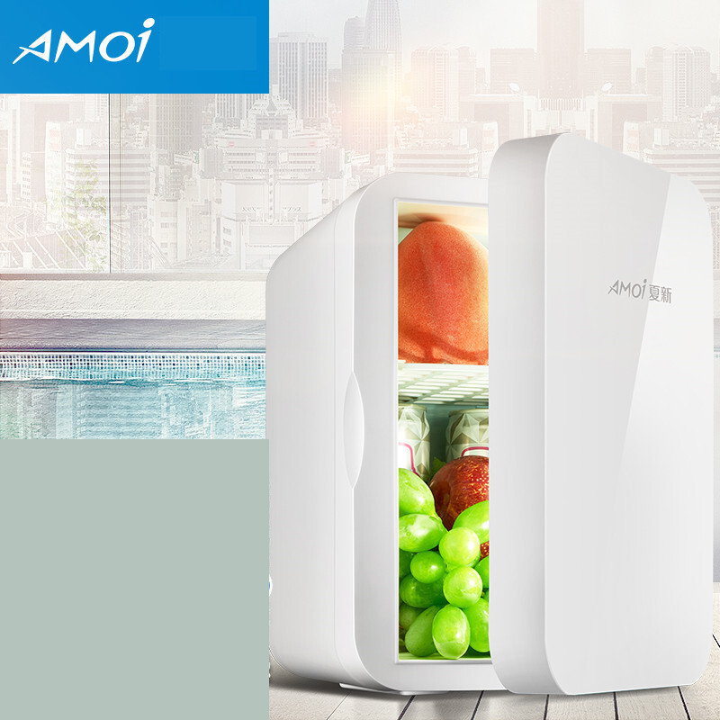 „Amoi“ automobilinis mažas šaldytuvas automobilio namas Dvigubos paskirties šaldytuvas Mažas nešiojamas šaldytuvas Šaldytuvas Kosmetika Šviežias šaldytuvas
