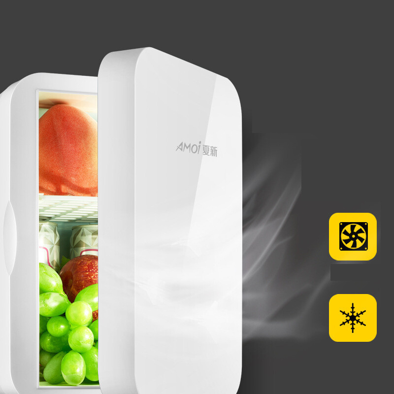 „Amoi“ automobilinis mažas šaldytuvas automobilio namas Dvigubos paskirties šaldytuvas Mažas nešiojamas šaldytuvas Šaldytuvas Kosmetika Šviežias šaldytuvas