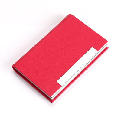 PU държач за визитки с магнитна катарама Калъф за визитки от неръждаема стомана Име на ID на кредитна карта