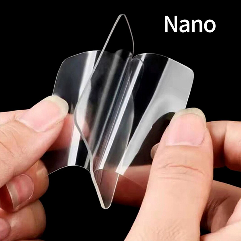 60 ΤΕΜ. Επαναχρησιμοποιήσιμη Ταινία Διπλής Όψης Αυτοκόλλητη Διαφανής Ταινία Pvc Αυτοκόλλητα τοίχου Αδιάβροχη Nano Clear ταινία διπλής όψης Προμήθειες σπιτιού