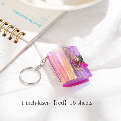 JIANWU лазерен седемцветен мини фотоалбум 1/2 инча джобни папки с бутон за щракане Творчески Направи си сам ученически консумативи Канцеларски материали