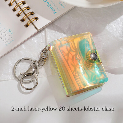 JIANWU лазерен седемцветен мини фотоалбум 1/2 инча джобни папки с бутон за щракане Творчески Направи си сам ученически консумативи Канцеларски материали