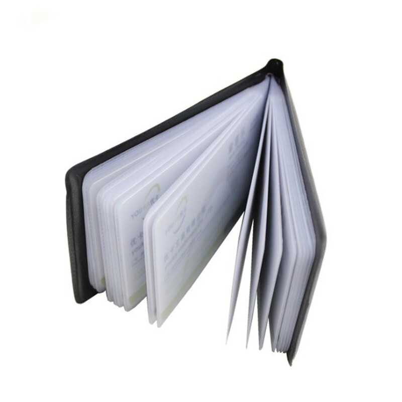 40 слота PU кожен държач за визитки за мъже Преносима колекторна книга с имена на карти Органайзер за банкови карти Портфейл Офис консумативи