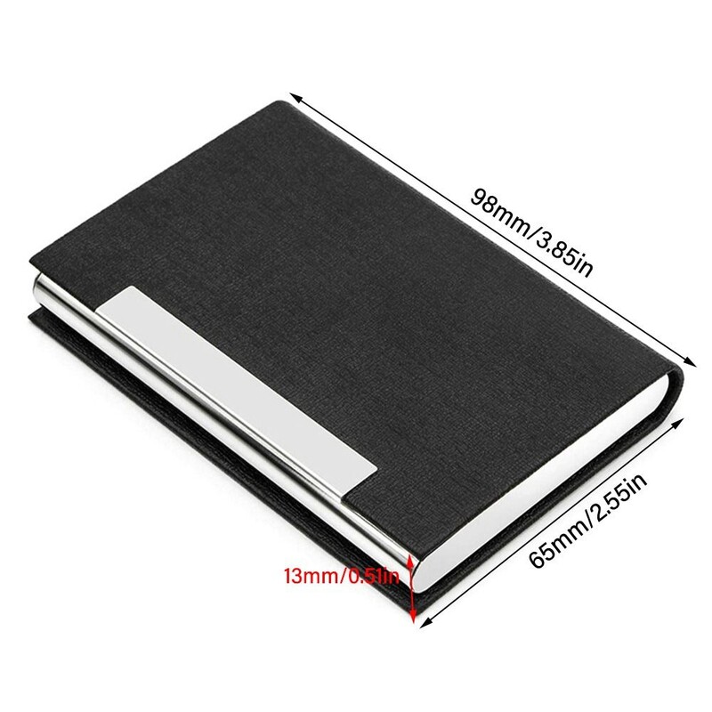 Neprarandantis vyras ir moteris su magnetine sagtimi PU odos vizitinės kortelės laikiklio kortelės dėklas Vardo kortelės laikiklio kortelės kišenė