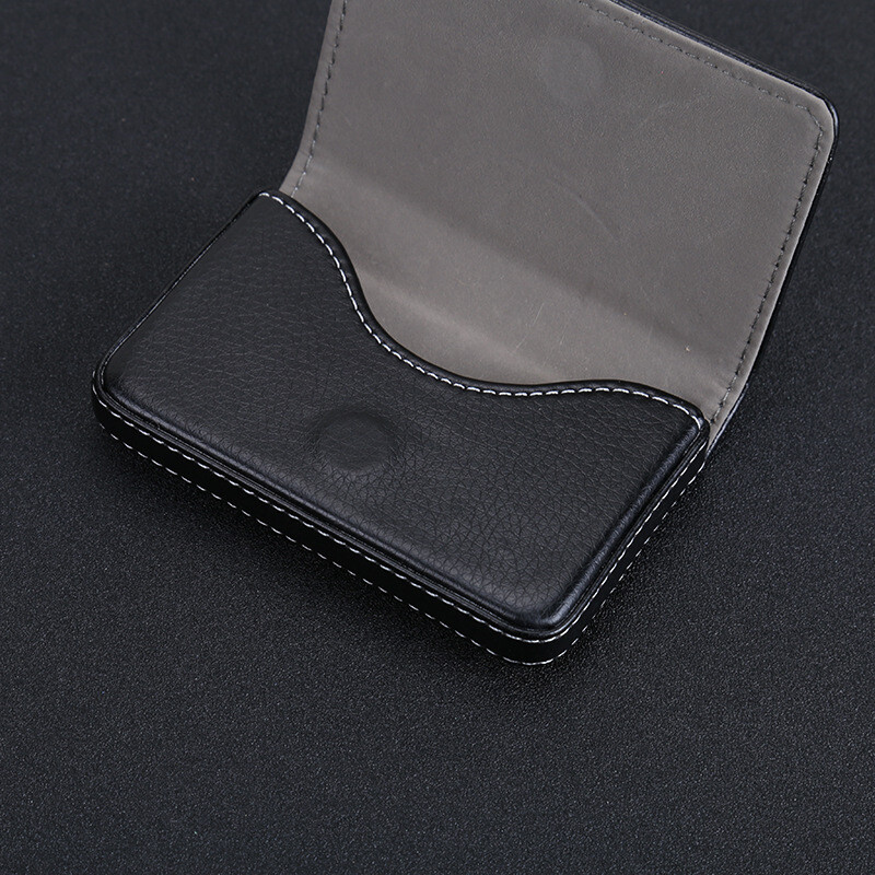 1 vnt PU odinis vizitinių kortelių laikiklis su magnetine sagtimi, plona kišenė vardinių kortelių laikiklis, didelės talpos nešiojamas kreditinės kortelės dėklas