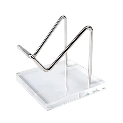 Metalinis mineralinis stendas su akrilo pagrindu, skirtas krištolo papuošalų stovui, akmeninei lentynai