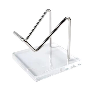 Metalinis mineralinis stendas su akrilo pagrindu, skirtas krištolo papuošalų stovui, akmeninei lentynai