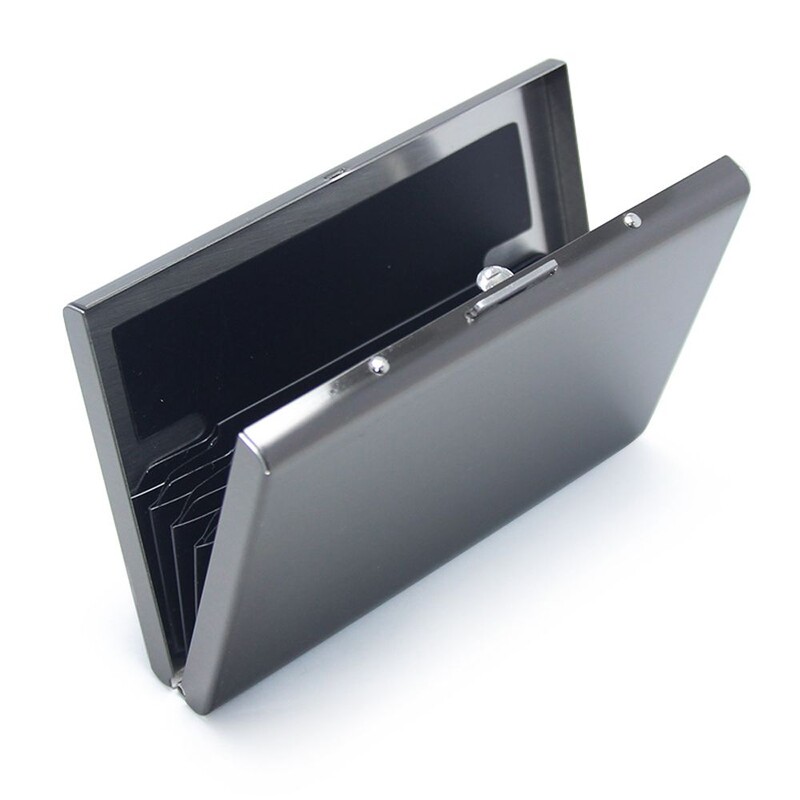 Kreditinė kortelė kelių kortelių bitų kreditinių kortelių dėžutė 6 kortelės RFID kortelės laikiklio kortelės antimagnetinis dėklas Vizitinės kortelės laikiklis banko kortelės dėklas