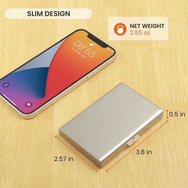 Kreditinė kortelė kelių kortelių bitų kreditinių kortelių dėžutė 6 kortelės RFID kortelės laikiklio kortelės antimagnetinis dėklas Vizitinės kortelės laikiklis banko kortelės dėklas