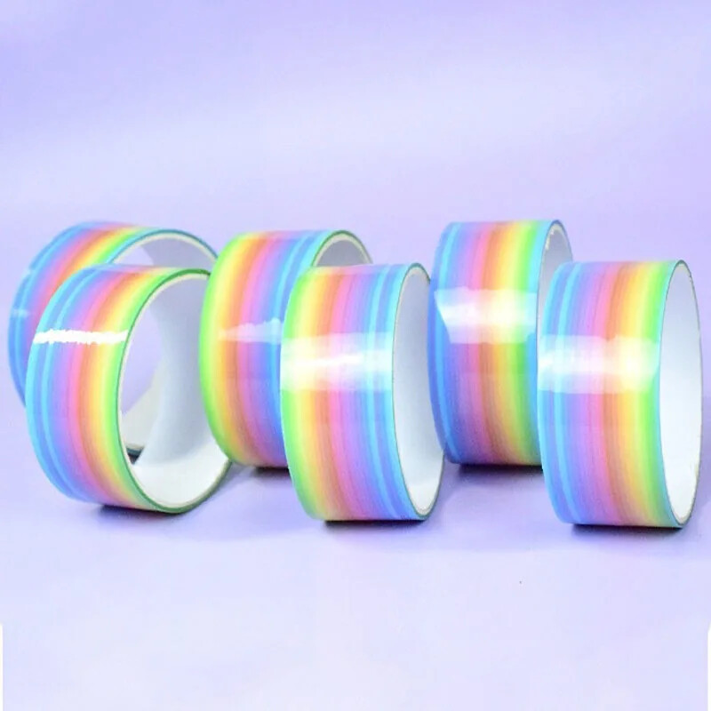 Curcubeu Lipici pentru rulare Benzi lipicioase de decompresie Jucărie de relaxare Minge lipicioasă Artizanat manual DIY Realizarea benzilor de bile colorate